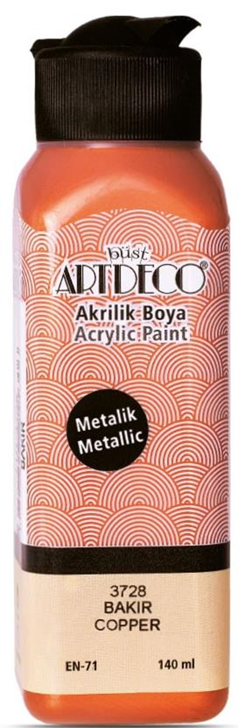 Artdeco Akrilik Boya Metalik 140 Ml Bakır Y-071r-3728